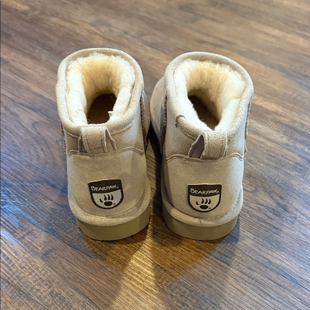 Cozy Bear Paw Shearling Ankle Boots - Picture 2 of 5
